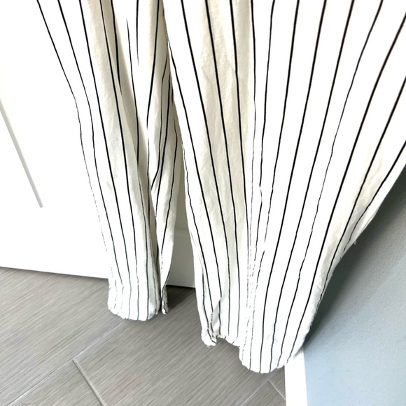 Stradivarius Women Wide Leg Halter Neck Jumpsuit Striped Size- Small - Picture 3 of 8